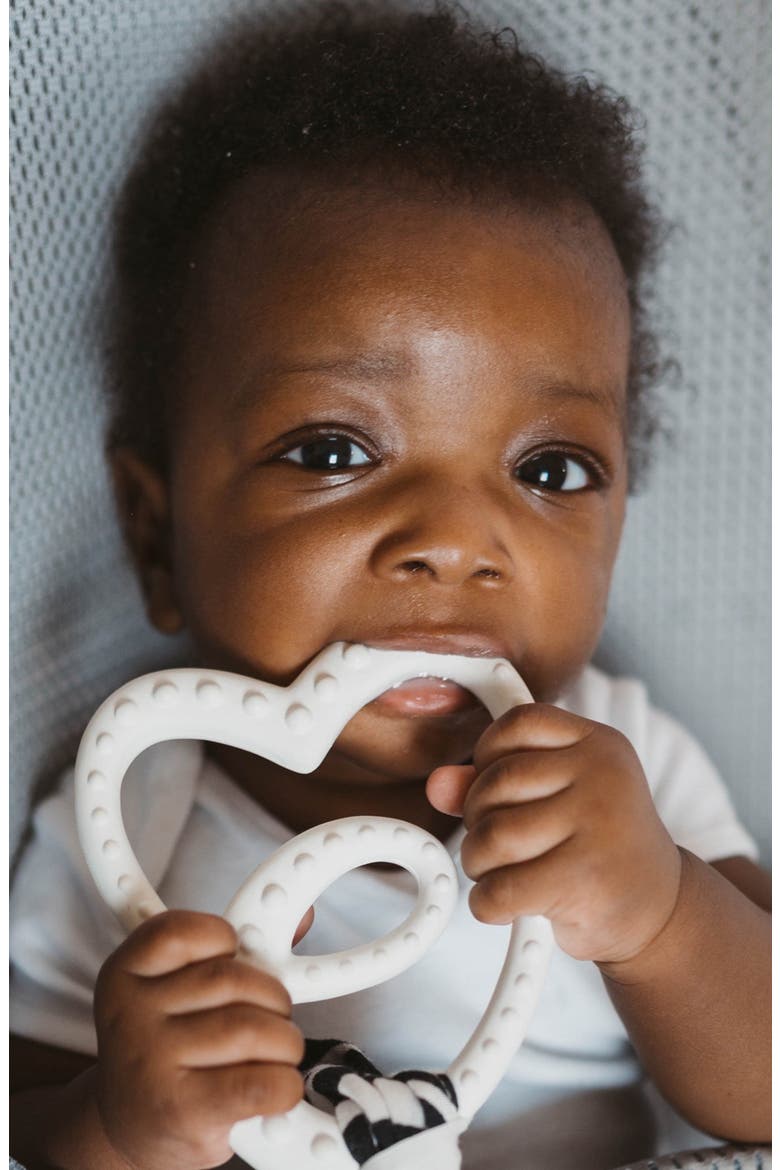 Kids' Sensory Rubber Teether, Alternate, color, WHITE