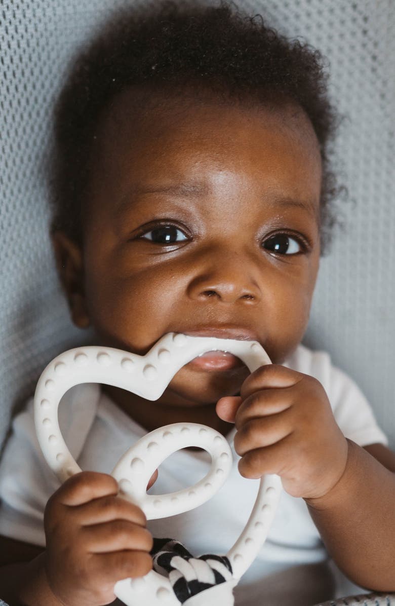ETTA LOVES Kids' Sensory Rubber Teether, Alternate, color, White