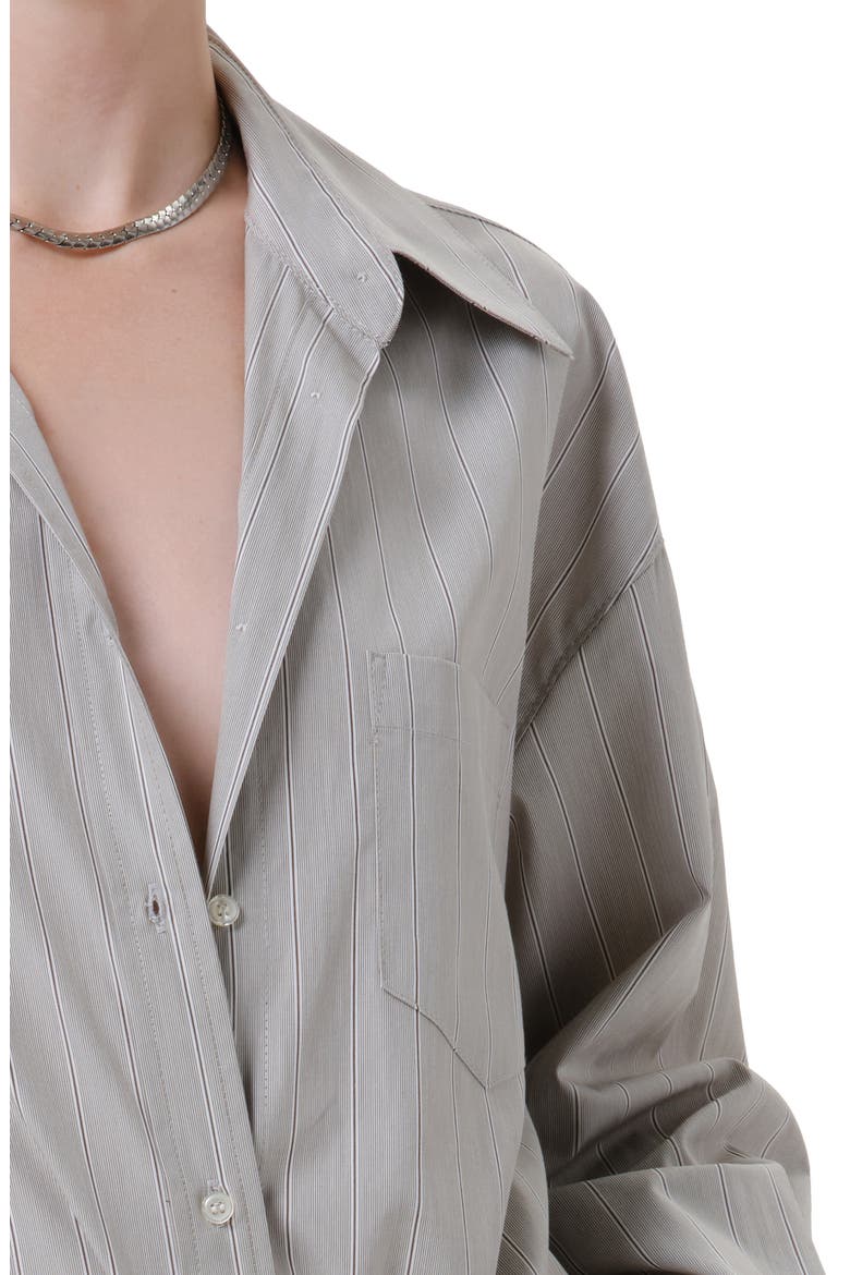 Thea Oversized Cotton Boyfriend Shirt, Alternate, color, MARSEILLE STRIPE GRY MULTI ST