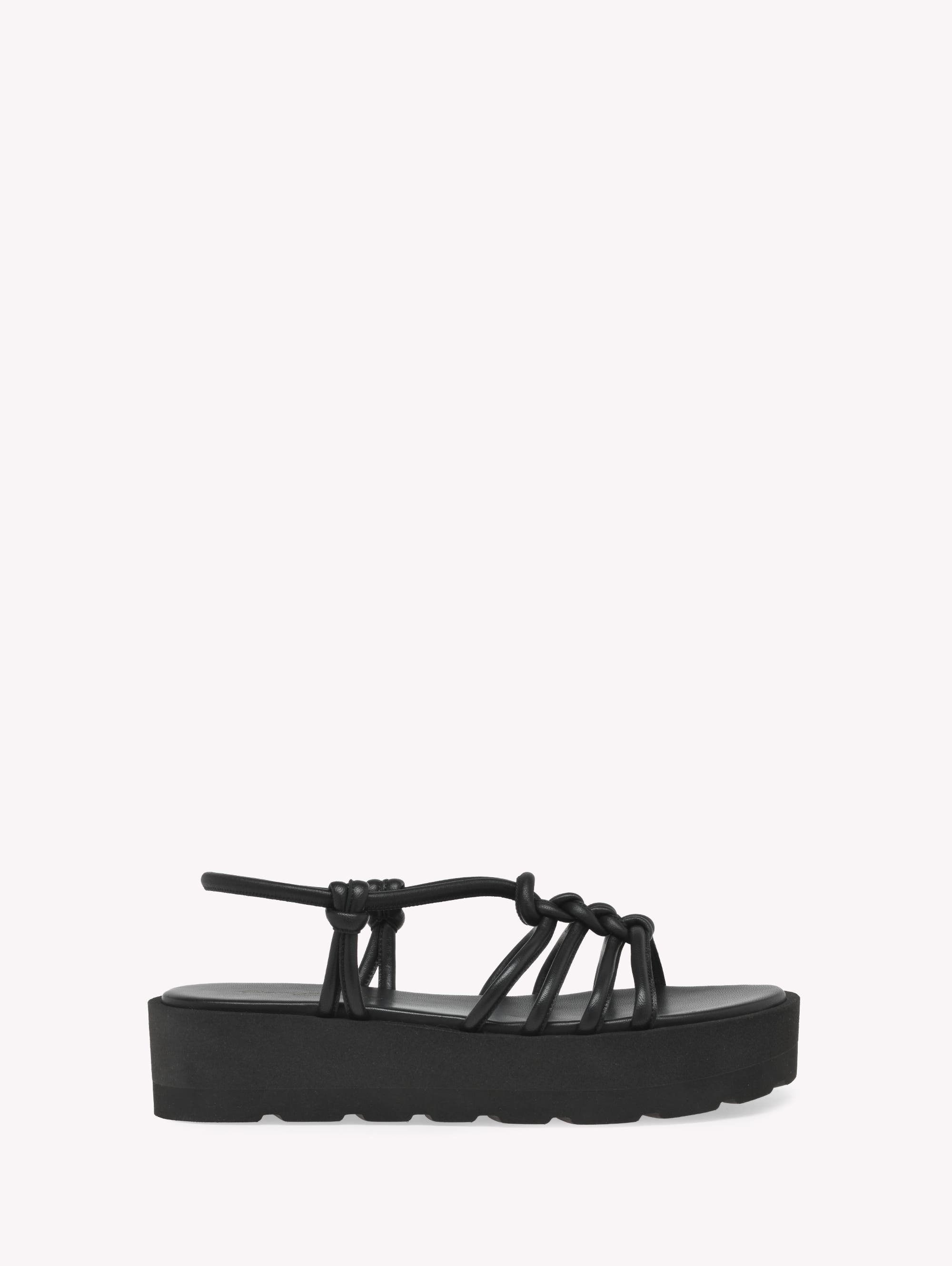 Gianvito Rossi Hebe Sandal, Alternate, color, Black Leather