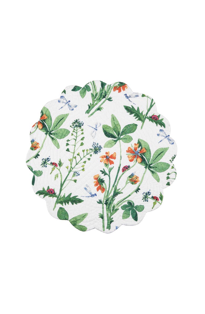 C&F Home Clover Bug Placemats Set of 6, 17", Alternate, color, Green