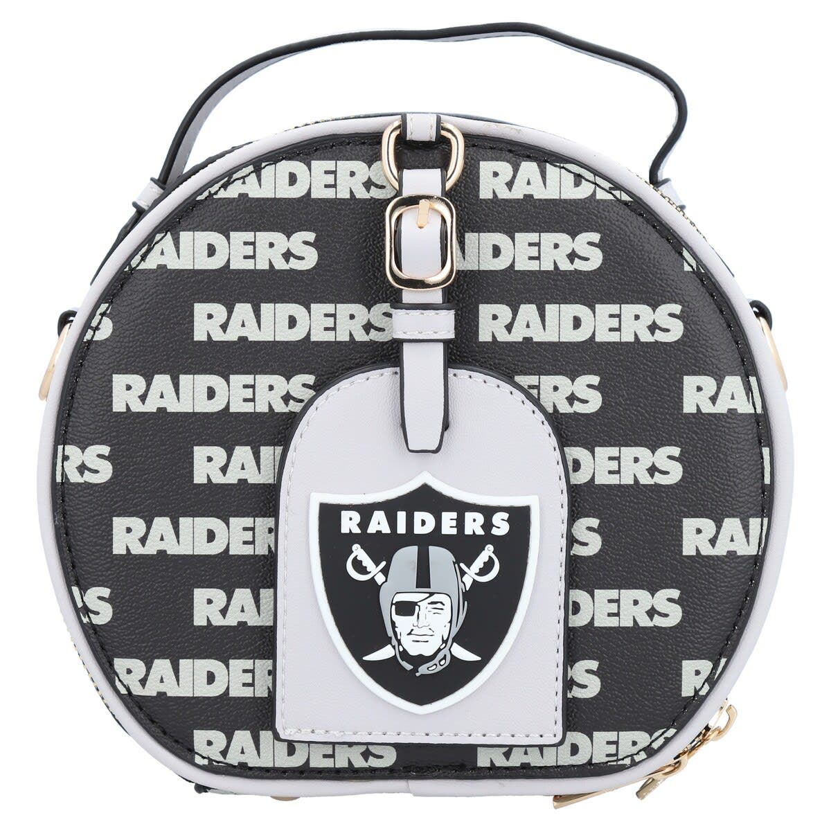 CUCE Las Vegas Raiders Repeat Logo Round Bag, Main, color, 