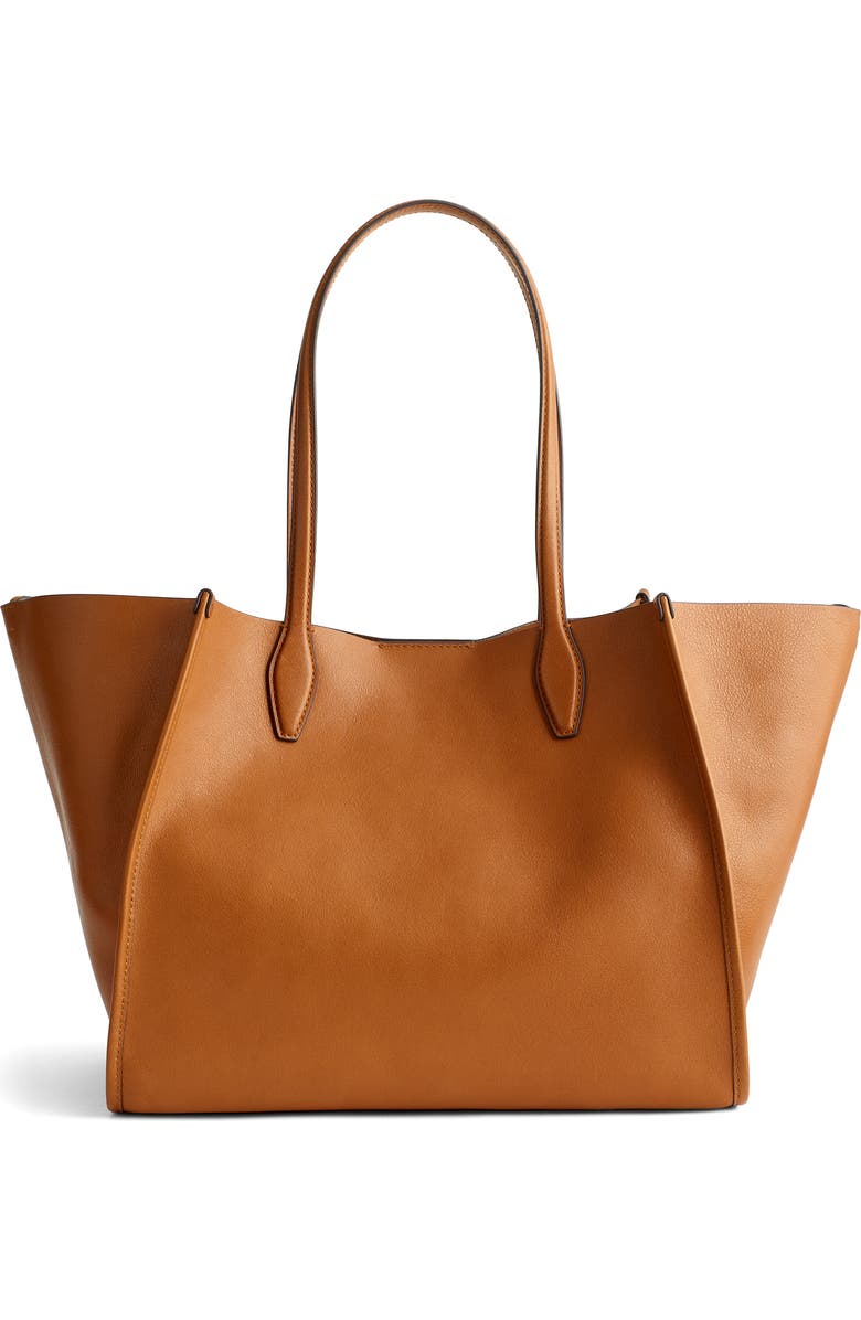 Madewell The Lexington Leather Tote, Main, color, Hot Coffee