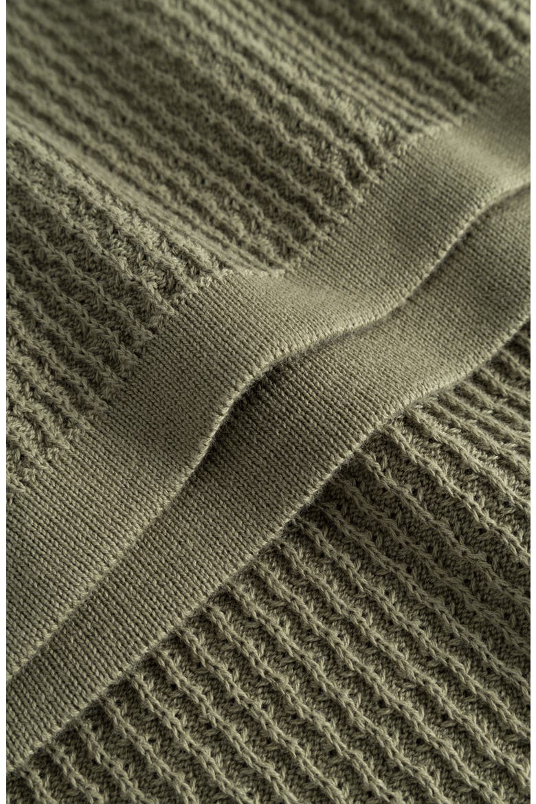 Moment Half Zip Organic Cotton Polo Sweater, Alternate, color, DUSTY OLIVE