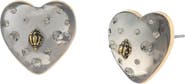 Kurt Geiger London Resin Heart Stud Earrings