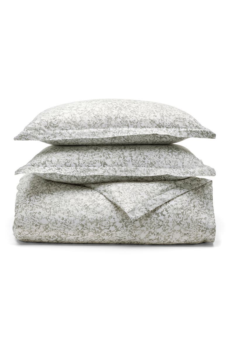 Signature Garden Print Hemmed Organic Cotton Duvet Cover & Shams Set, Main, color, MEADOW
