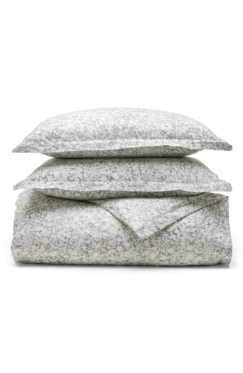 Boll & Branch Signature Garden Print Hemmed Organic Cotton Duvet Cover & Shams Set, Main, color, Meadow