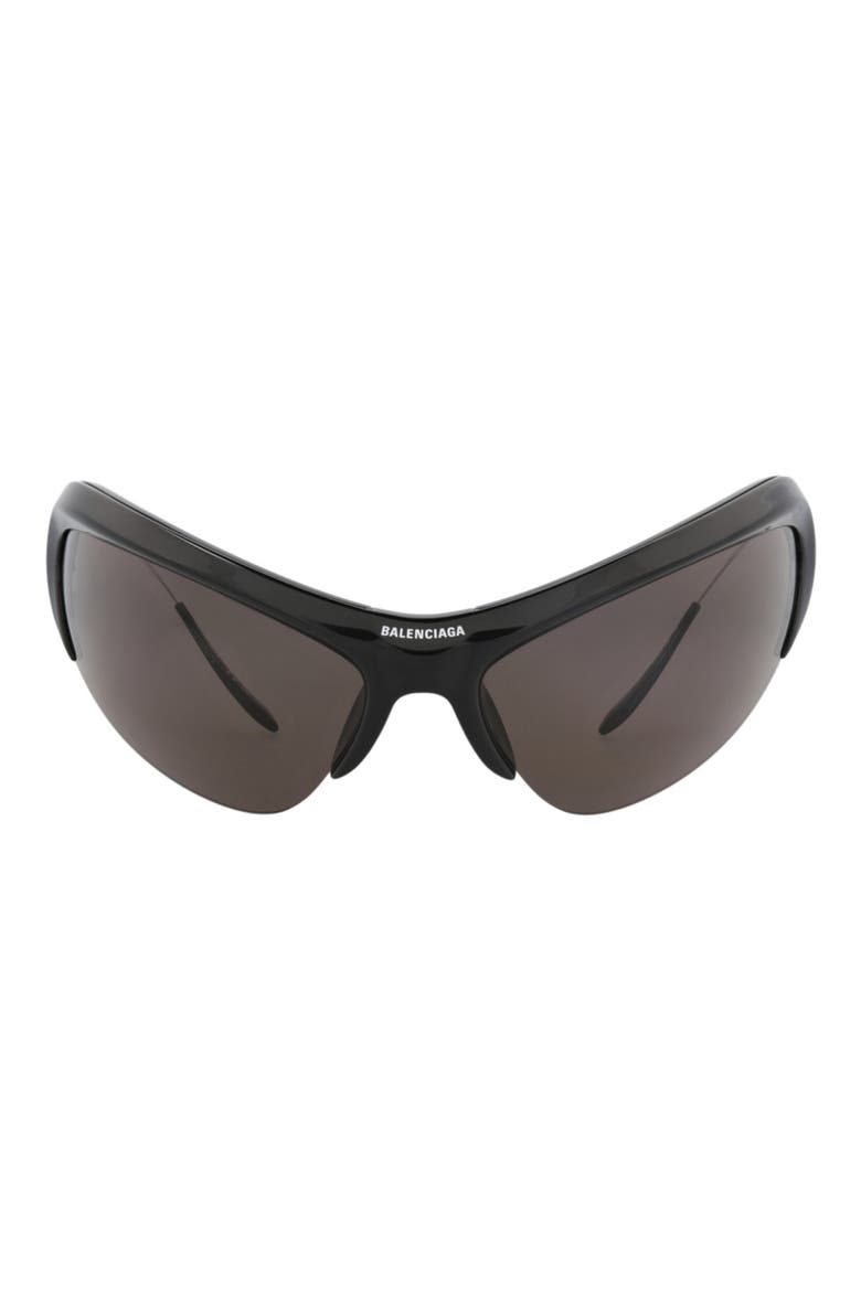 91mm Shield Sunglasses, Main, color, BLACK SILVER GREY