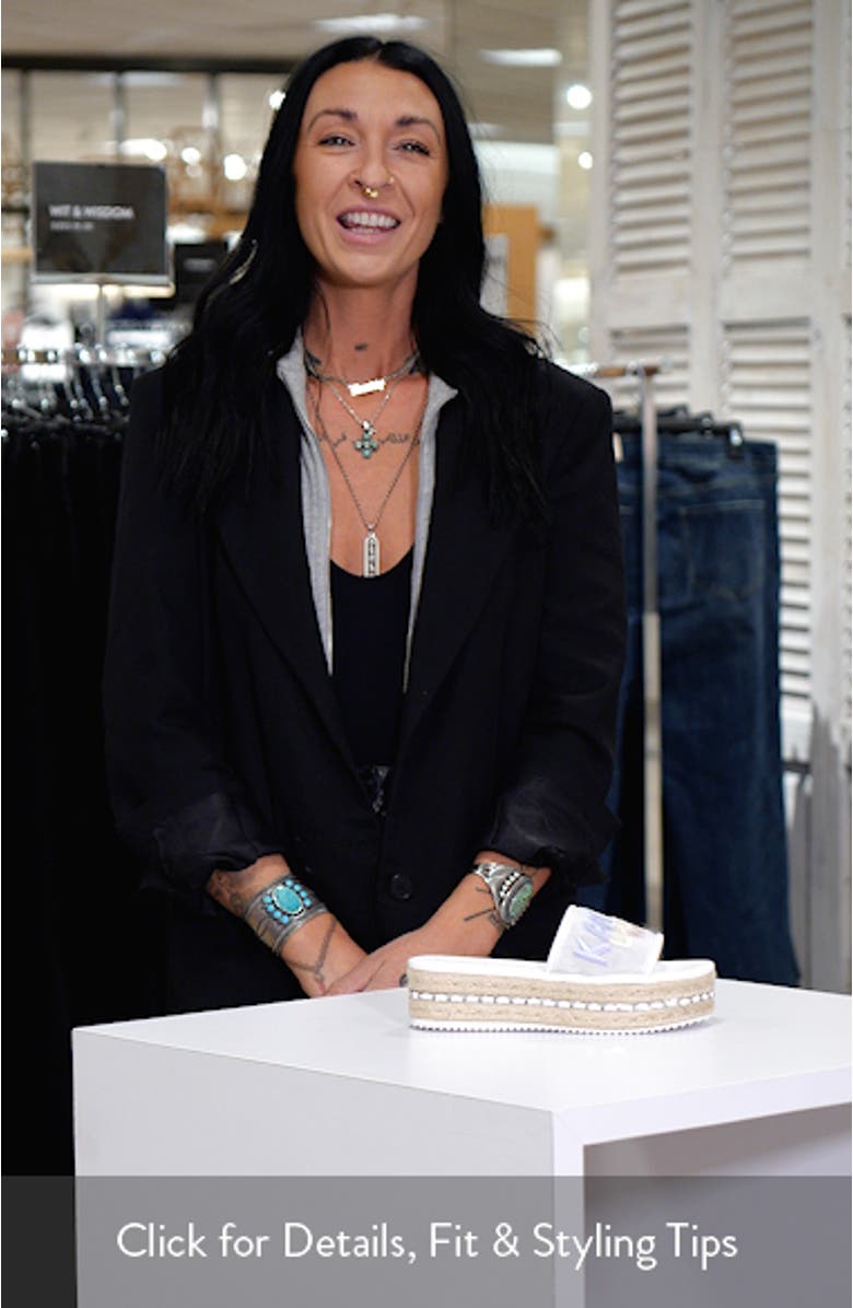 Kamara Embroidered Platform Slide Sandal, sales video thumbnail