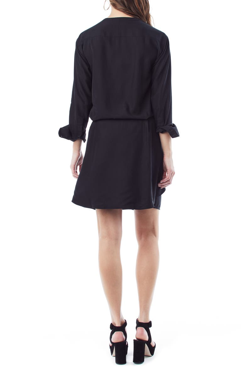 Lucy Long Sleeve Maternity/Nursing Shirtdress, Alternate, color, BLACK