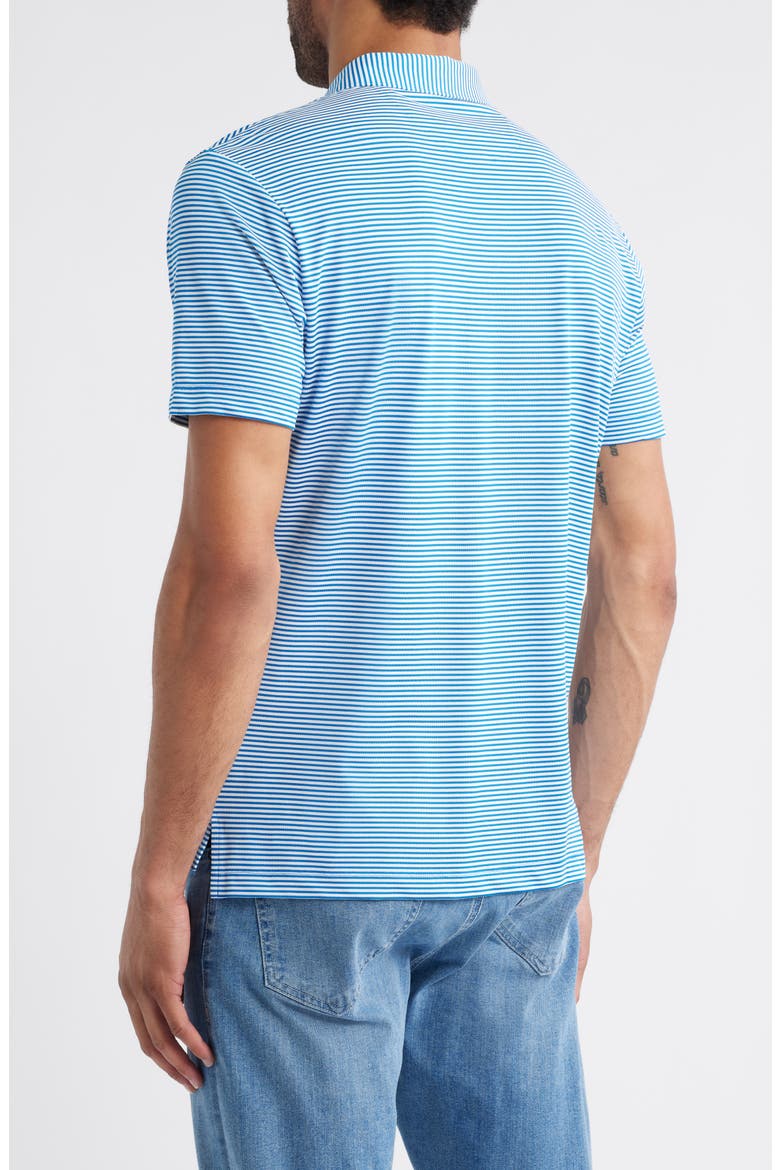 Dru Stripe Performance Polo, Alternate, color, PALISADES BLUE