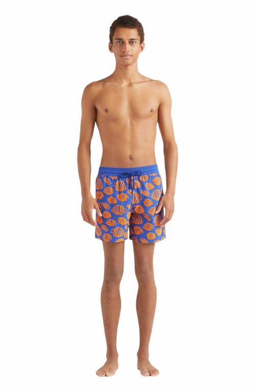Vilebrequin Mens Marrakech Moorea Graphic-print Swim Shorts Xxl In Blue