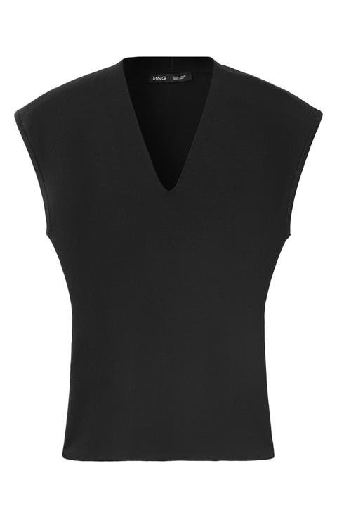 V-Neck Knit Top