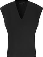 MANGO V-Neck Knit Top