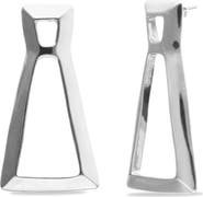 UNODE50 Silver-tone Sculptural Drop Earrings