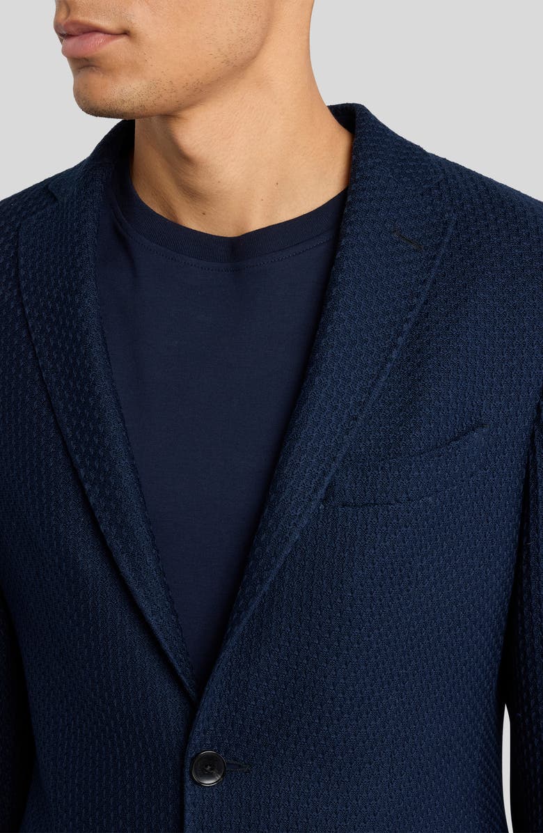 Etro Roma Navy Textured Cotton Knit Blazer, Alternate, color, Blue Scurissimo