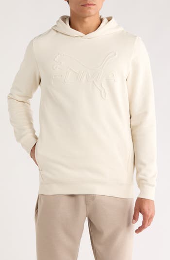 Puma Embossed Hoodie In Neutral