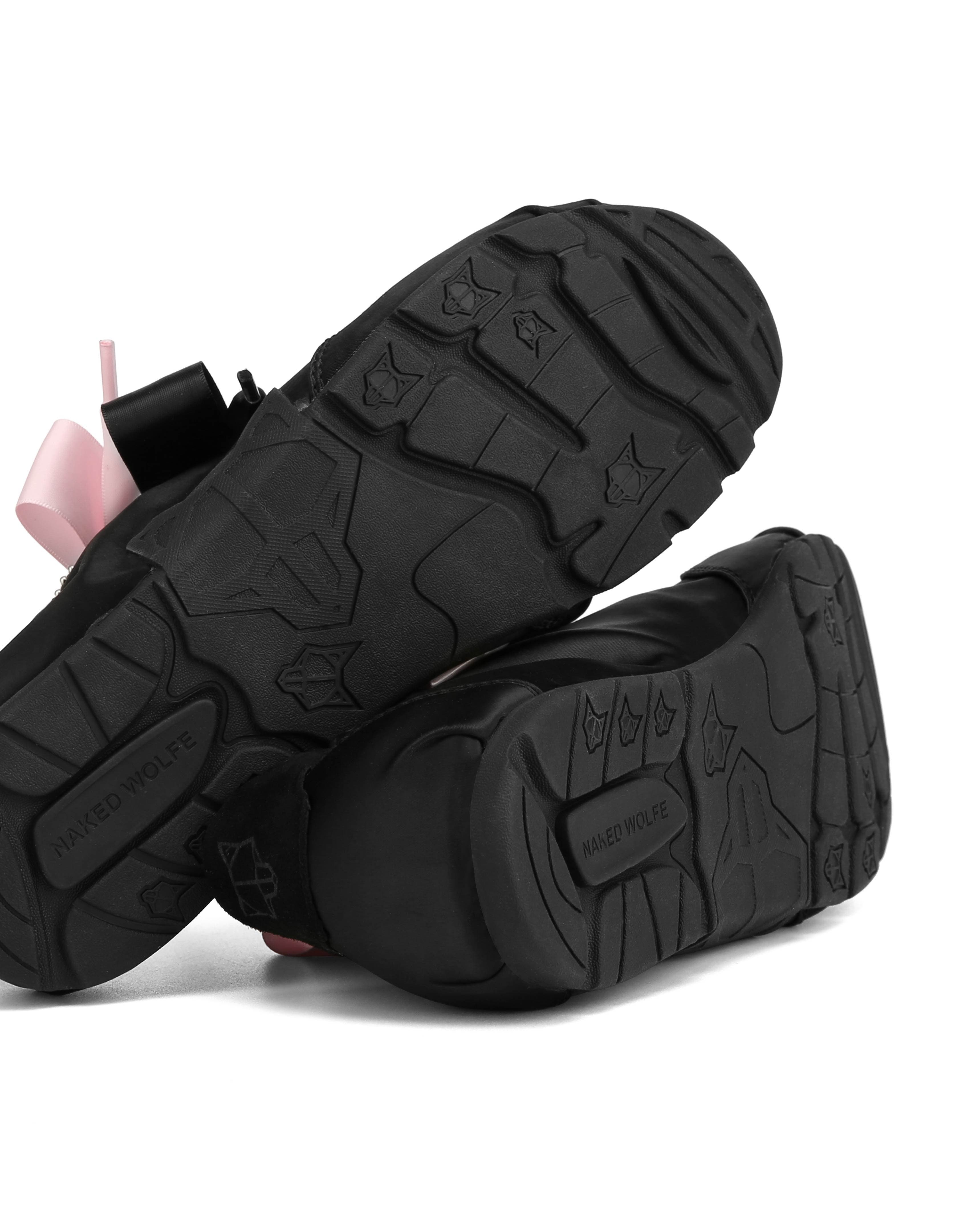 Naked Wolfe Adorable Satin Sneaker, Alternate, color, Black