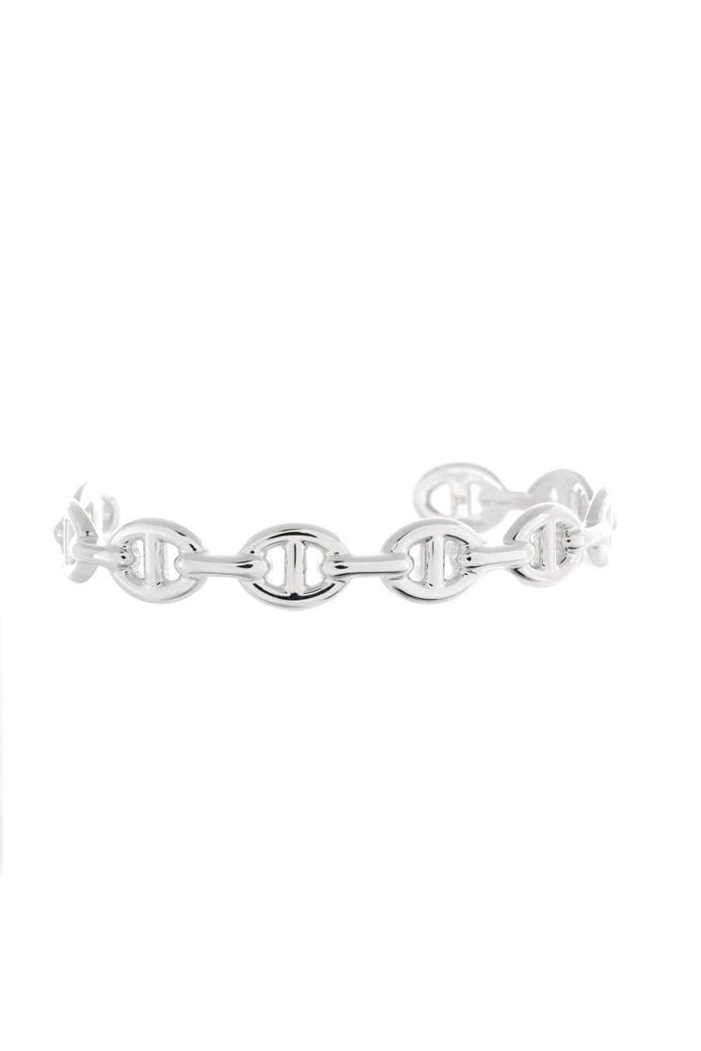 Chaine d'Ancre Enchainee Cuff Bracelet Sterling Silver Medium, Alternate, color, Silver
