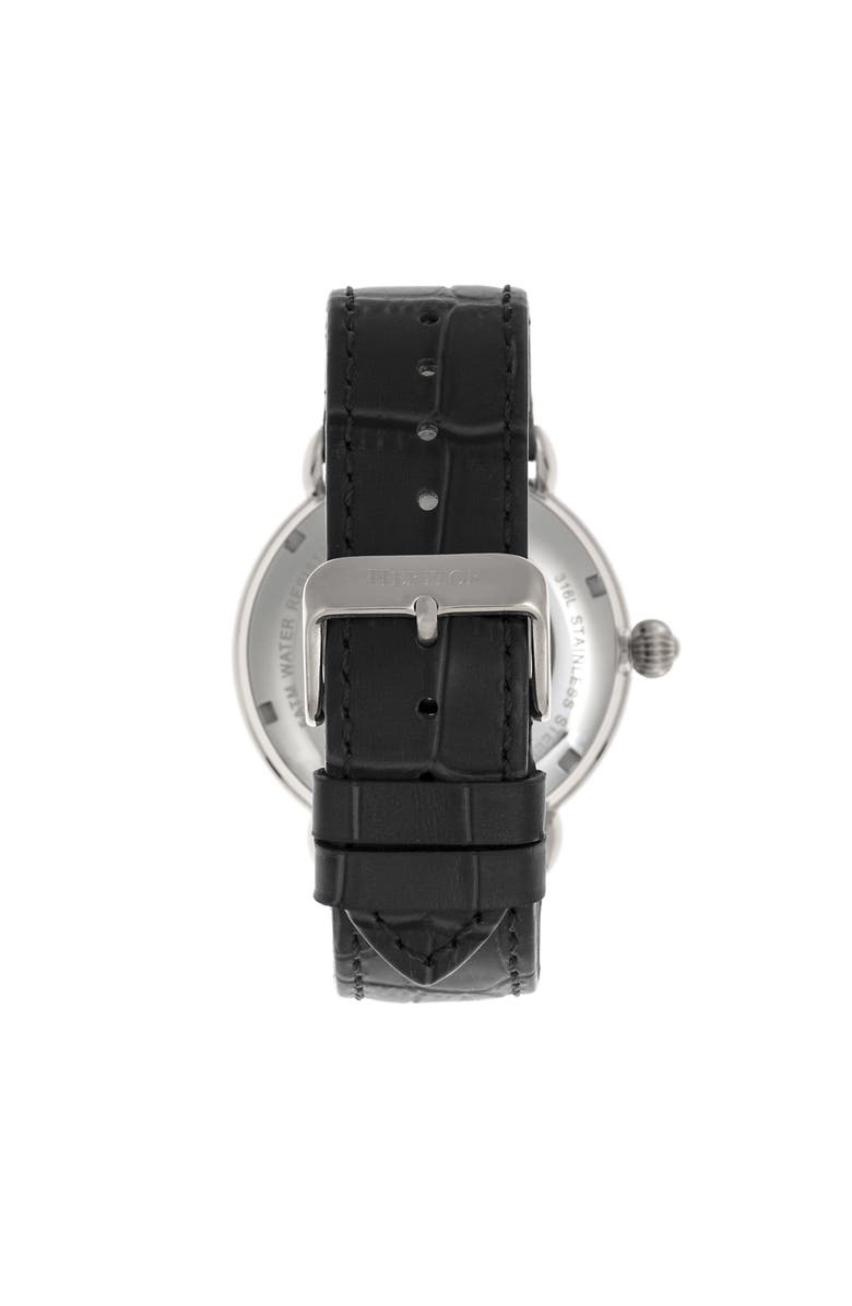Heritor Automatic Mattias Leather-Band Watch w/Date, Alternate, color,