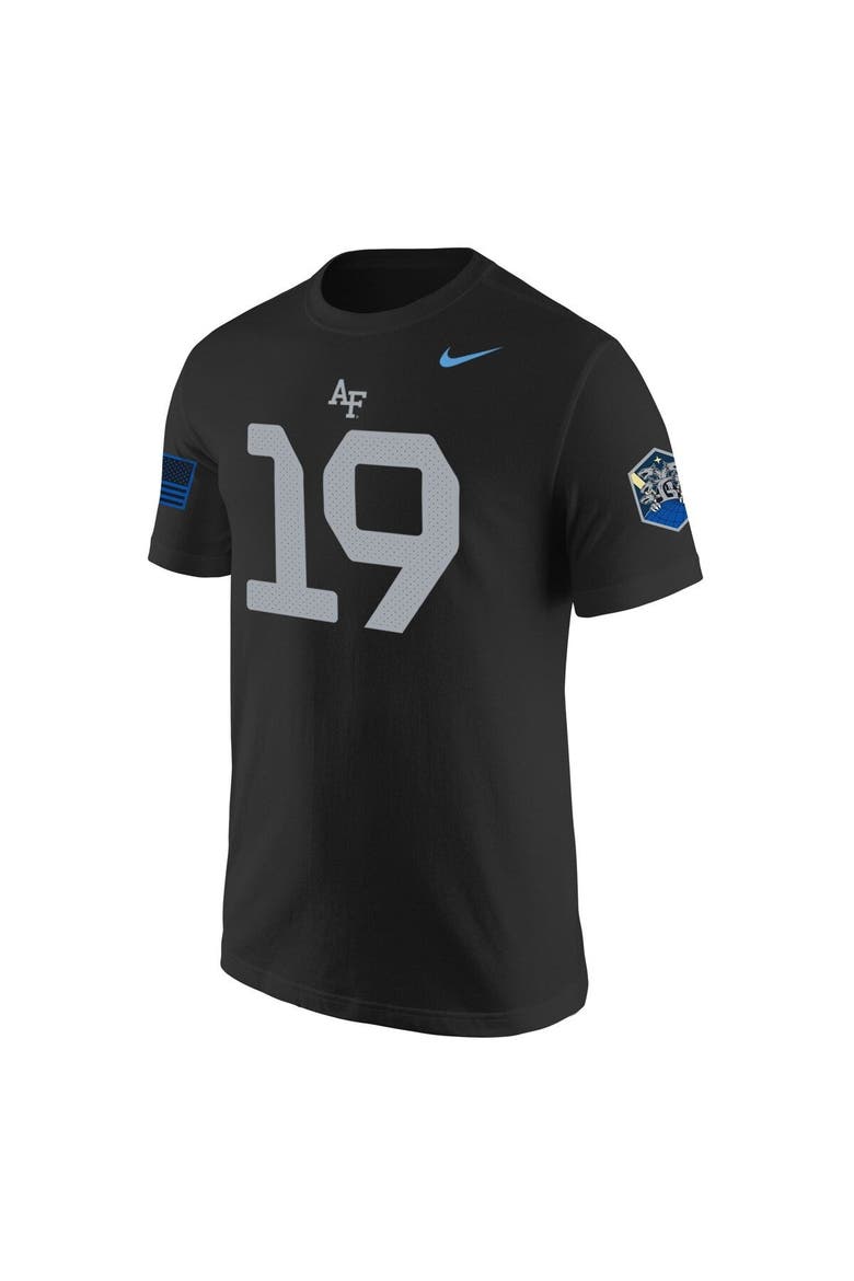 Men's Nike #1 Black Air Force Falcons Space Force Rivalry Replica Jersey T-Shirt, Alternate, color, Black