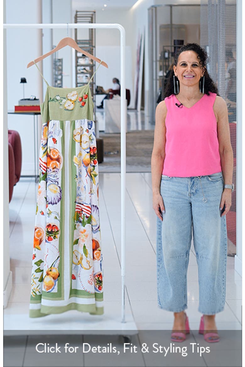 Riviera Coast Linen Blend Cover-Up Maxi Dress video