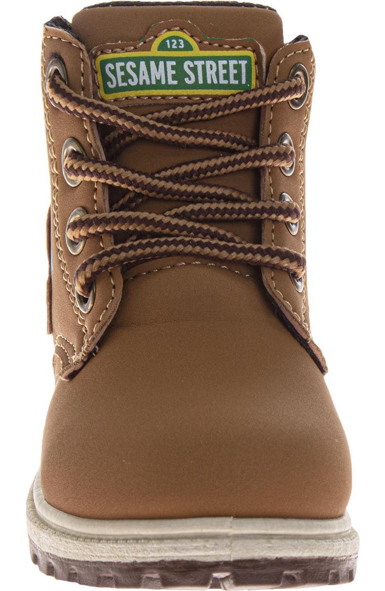 Sesame Street<sup>®</sup> Sesame Street Elmo and Cookie Monster Toddler' Lace Up Boots., Alternate, color, Wheat