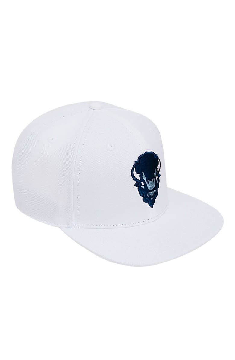 PRO STANDARD Men's Pro Standard White Howard Bison Mascot Evergreen Wool Snapback Hat, Main, color, 