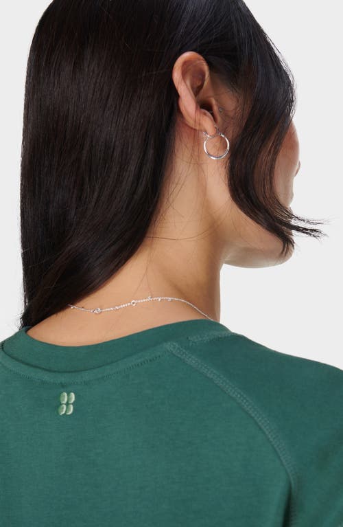 Sweaty Betty After Class Crop Sweatshirt In Glade Green