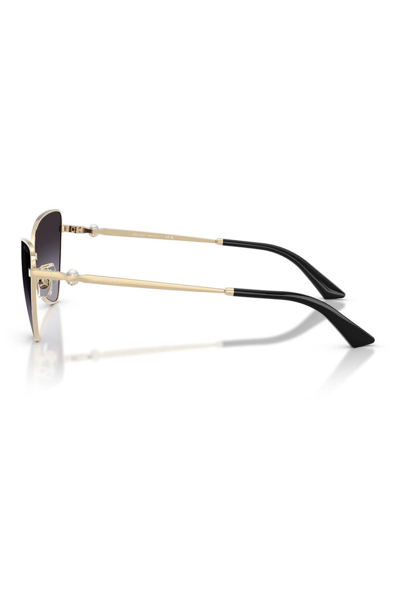 57mm Gradient Cat Eye Sunglasses, Alternate, color, PALE GOLD / GRADIENT GRAY
