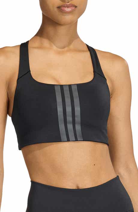 adidas Opt 3-Stripes Medium Support Sports Bra