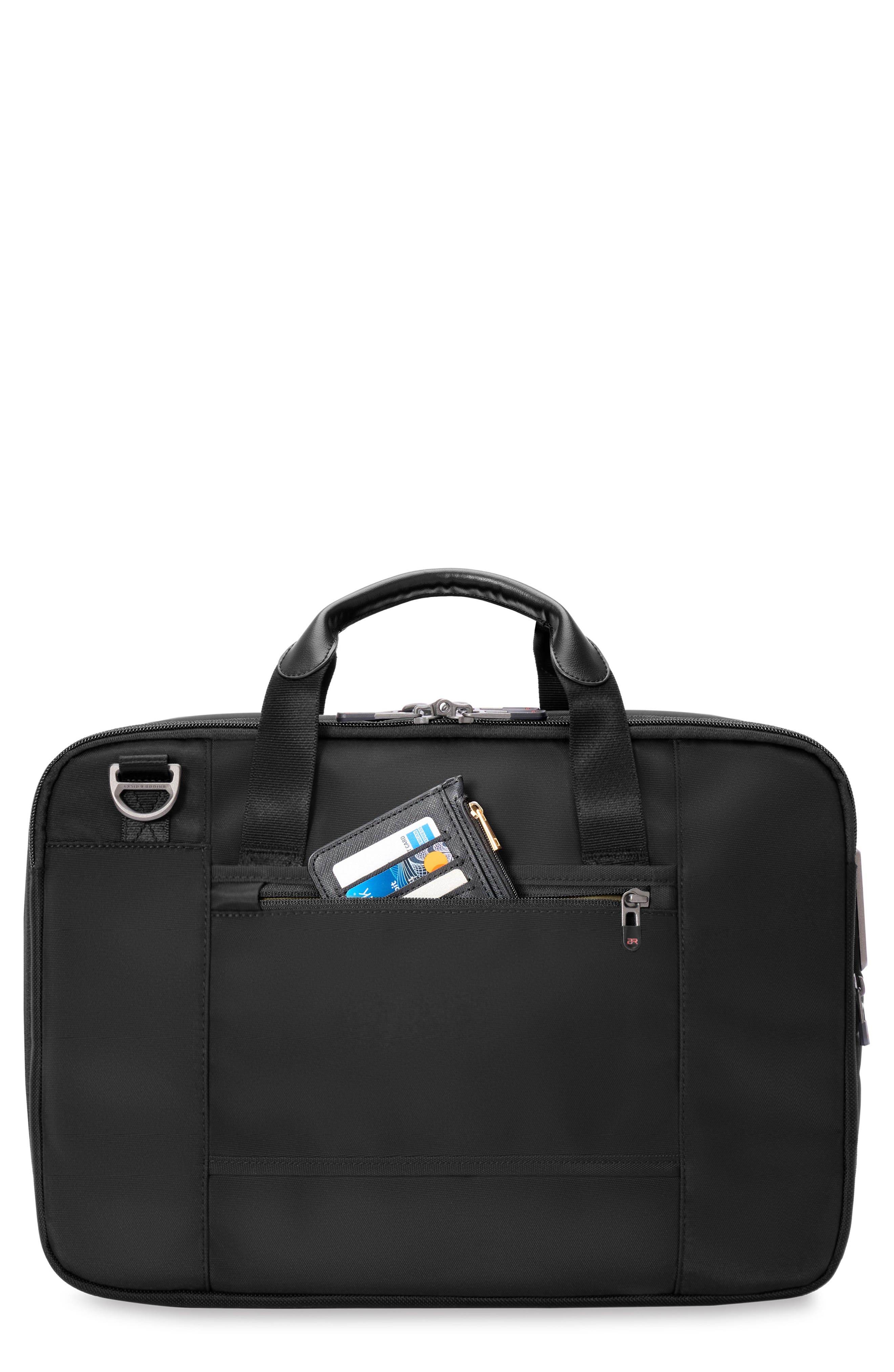 Briggs & Riley HTA Medium Expandable Briefcase, Alternate, color, Black