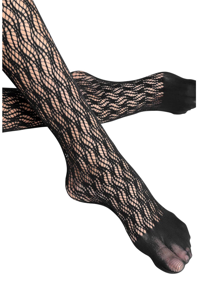 Fluid Fusion Net Tights, Alternate, color, BLACK