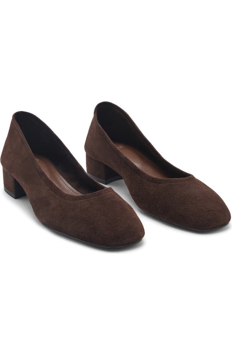 MANGO Suede Block Heel Pump, Main, color,