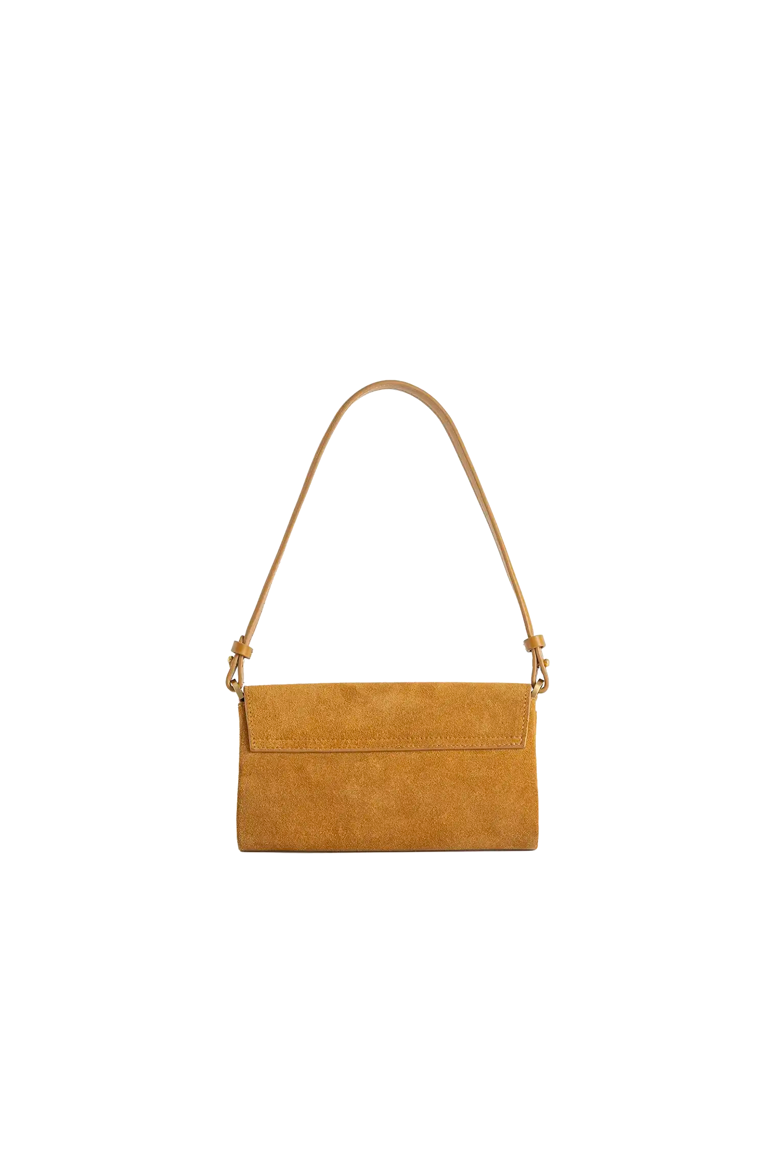 12AM Suede Baguette Bag, Alternate, color, Honey