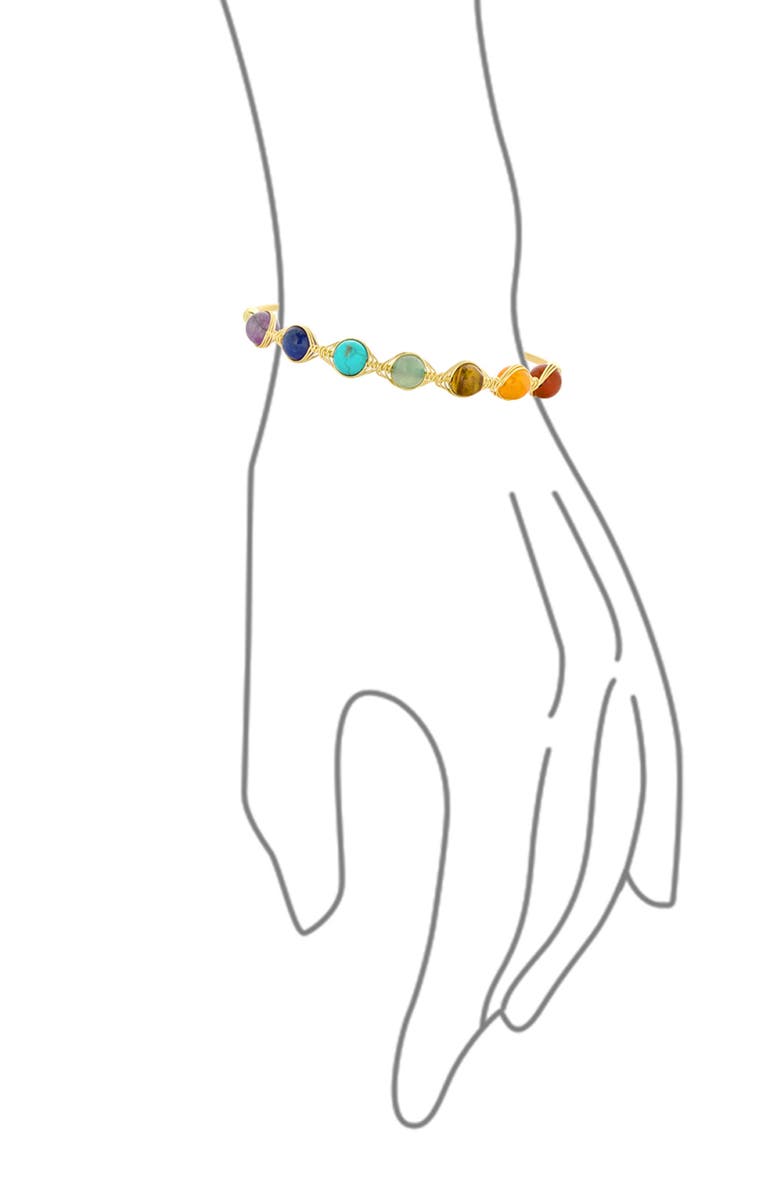 BLING JEWELRY Gemstone Bracelet, Alternate, color, Multi-Color