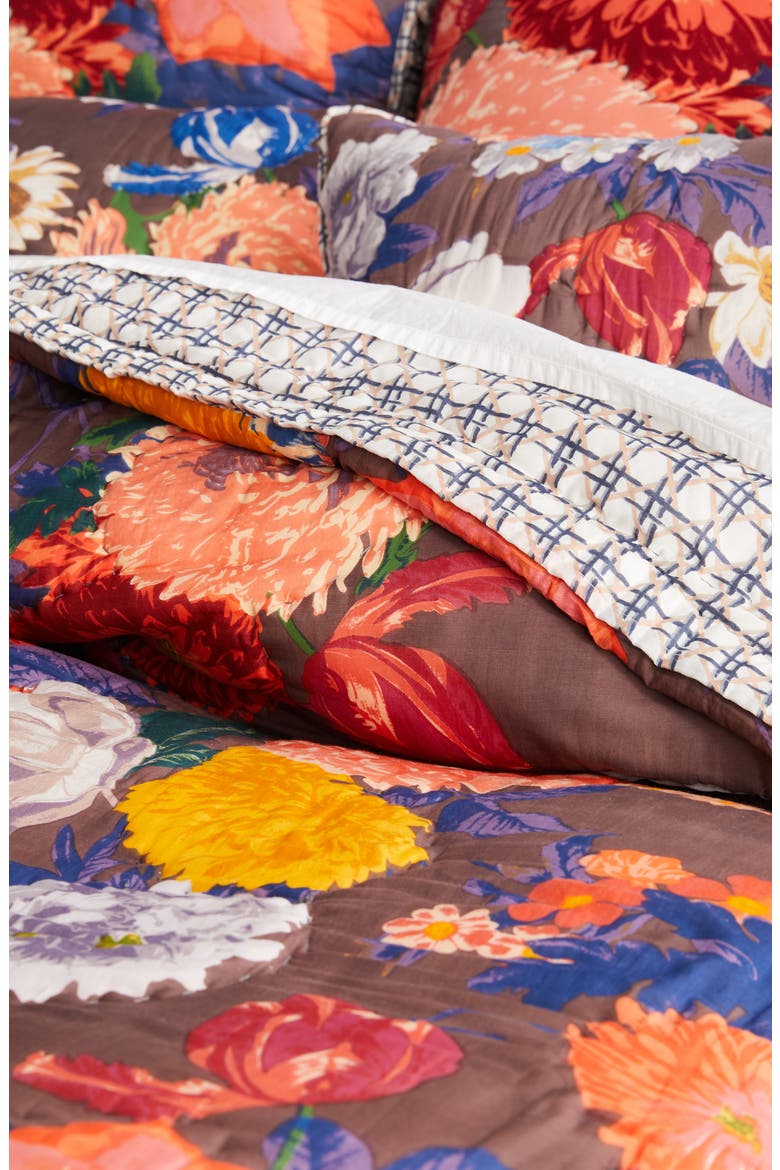 Anthropologie Agneta Reversible Quilt, Alternate, color, NAVY