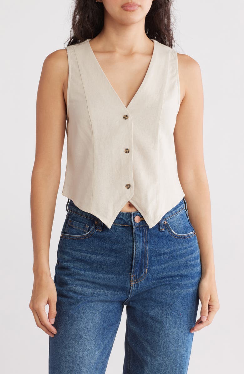 VERO MODA Milo Button Front Vest, Main, color,