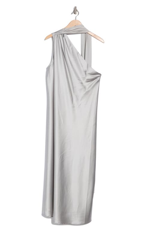 Renee C Scarf Neck One-shoulder Maxi Dress