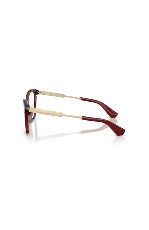 Burberry 52mm Cat Eye Optical Glasses In Red