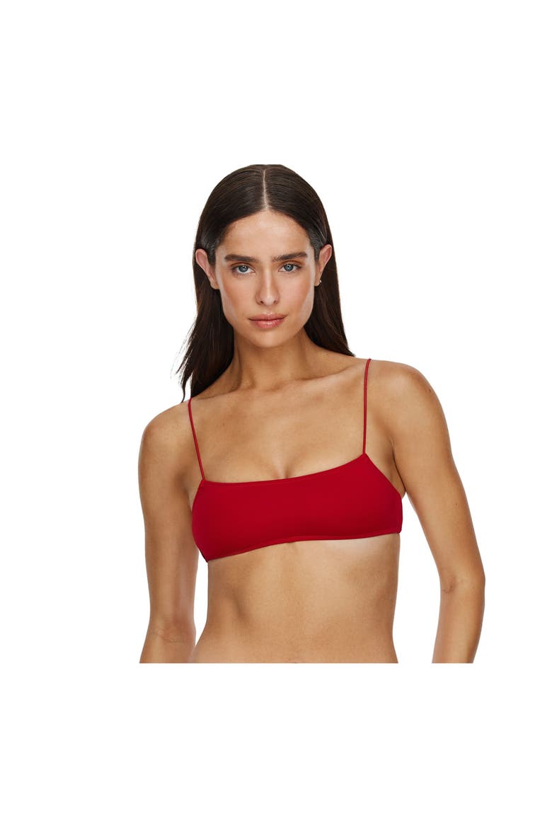Beach Time Scoop Neck Bikini Top, Main, color, Red