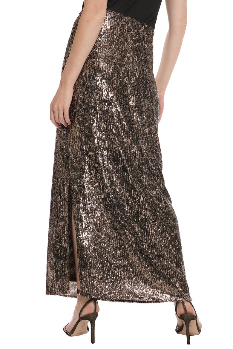 Sequin Maxi Skirt, Alternate, color, ASH BROWN/ BROWN