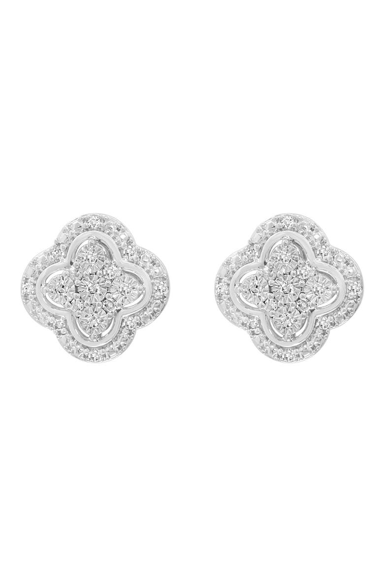 Diamond Earrings, Alternate, color, SILVER/ DIAMOND