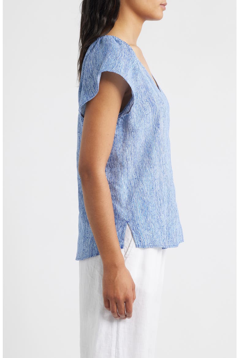 Shimmering Bay Linen Top, Alternate, color, SPECTRUM BLUE