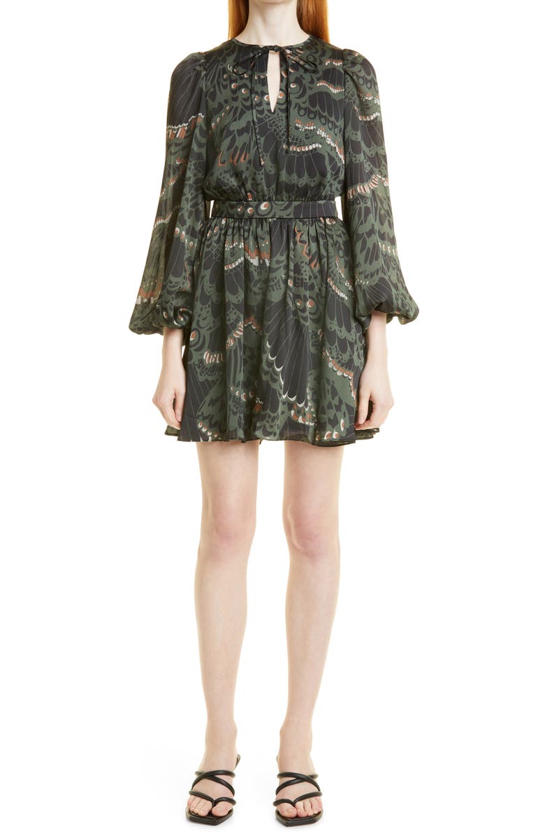 Ted Baker London Chrissy Mix Print Long Sleeve Dress, Main, color, 