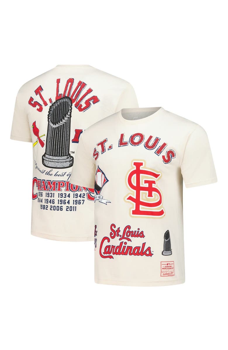 Mitchell & Ness Men's Mitchell & Ness  Cream St. Louis Cardinals Legacy Defined T-Shirt, Alternate, color, Cream