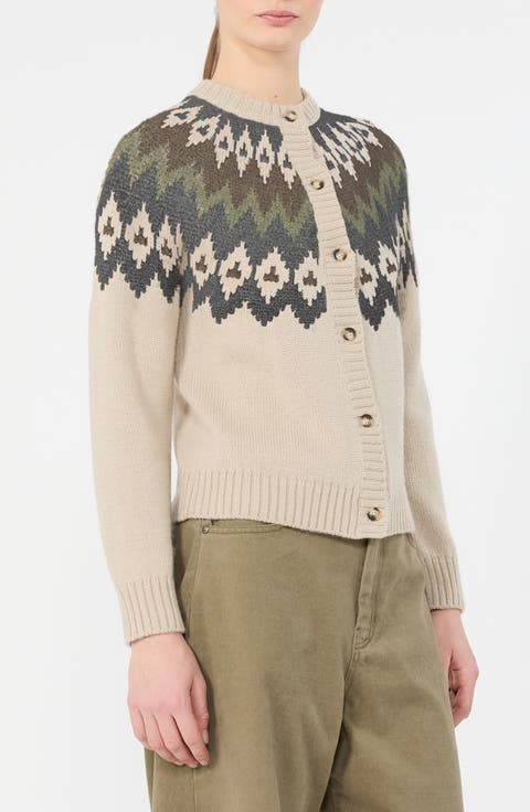 Fair Isle Alpaca & Wool Cardigan