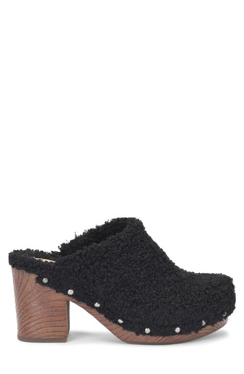 Korks Footwear Faux Fur Teddy Clog In Black