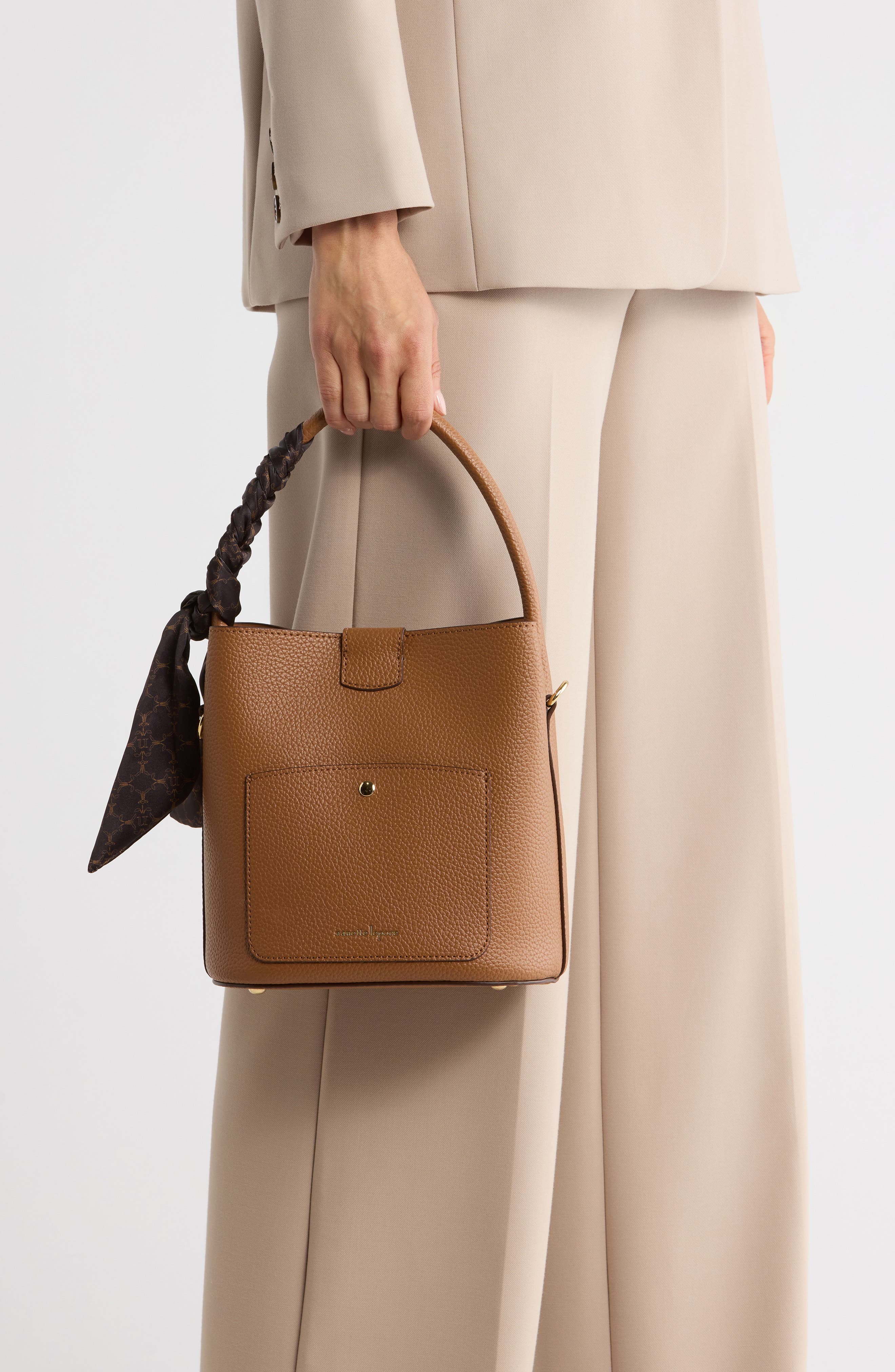 Nanette Lepore Isabela Scarf Bucket Bag, Alternate, color, 