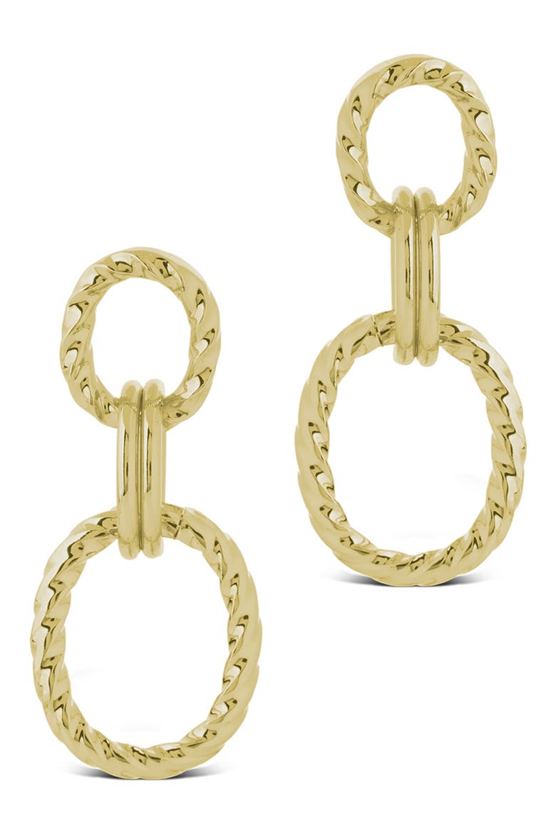 Esther Oval Link Drop Earrings, Alternate, color, GOLD